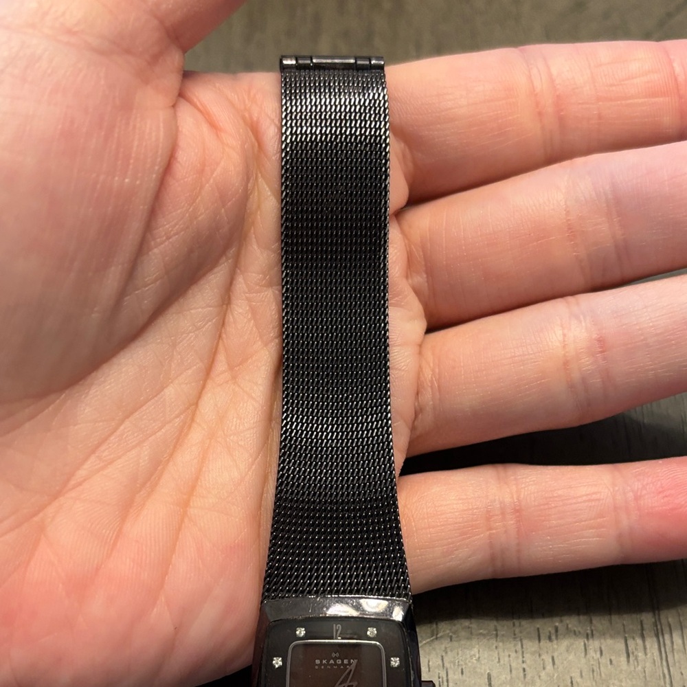 Skagen Brown Rectangular Mesh Watch - image 8